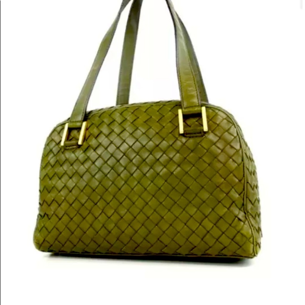 Authentic BOTTEGA VENETA Intrecciato vintage Handbag leather[Used]
